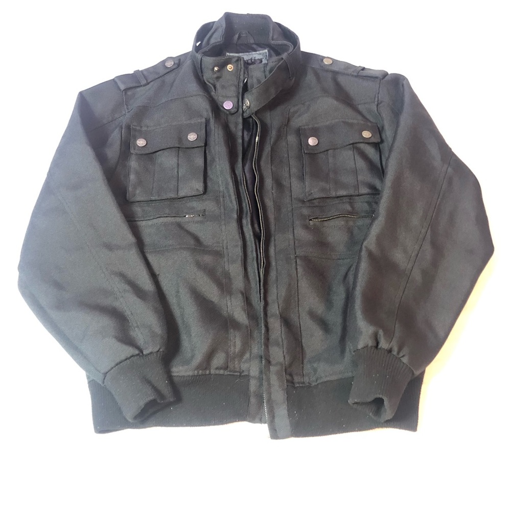 Sportier Modern Military Jacket Black Fashion Street Wear Streetwear Hip Hop